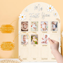 Naozinebi Daisy Monthly Sections labels ONE to TWELVE for milestone tracking