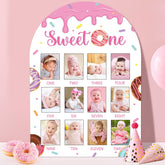 Naozinebi Sweet One photo board, donut design, ideal milestone display in nursery decor