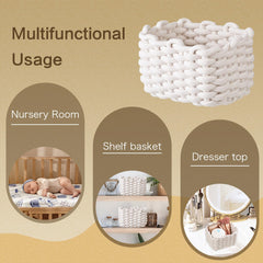 Nashibowu bathroom storage basket holds toiletries with soft texture.