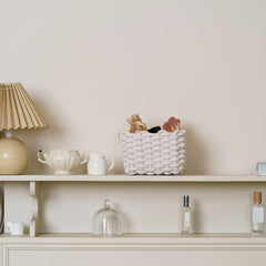 Nashibowu bedside caddy adds warm, minimalist charm to nightstand.