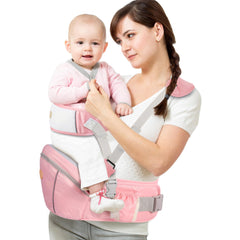 NASSBON baby hip seat carrier setup highlights ergonomic support for baby and caregiver.