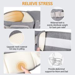 NASSBON baby-hip-seat-face-to-face offers bonding orientation with ergonomic hip support