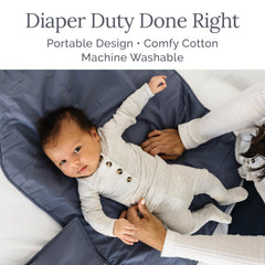 Natemia portable diaper changing pad folded-compact demonstrates easy packing for diaper bag trips