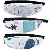 Naturahand baby head support band pattern 1 for car seats keeps head steady and comfortable