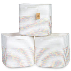 NaturalCozy 13-inch cube storage bin folding demonstration for easy reshaping and organization