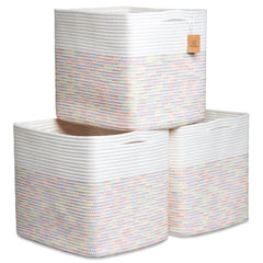 NaturalCozy Kallax bin front view for organized shelves with space efficiency.