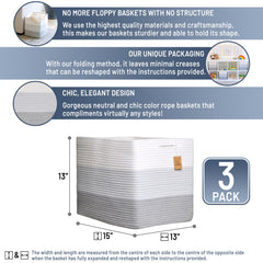 NaturalCozy Kallax bins offer 15-inch depth to maximize storage space.