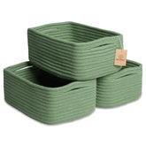NaturalCozy rectangle basket folded-structure demonstrates durable, crease-free storage on shelves.
