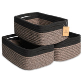 NaturalCozy rectangle basket folding method enables easy shaping for organized shelves