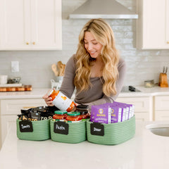 NaturalCozy rectangle basket nursery-organization ideal for toys, blankets, and easy toddler reach.