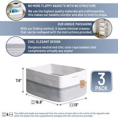 NaturalCozy storage basket structured form highlights neat item upright storage
