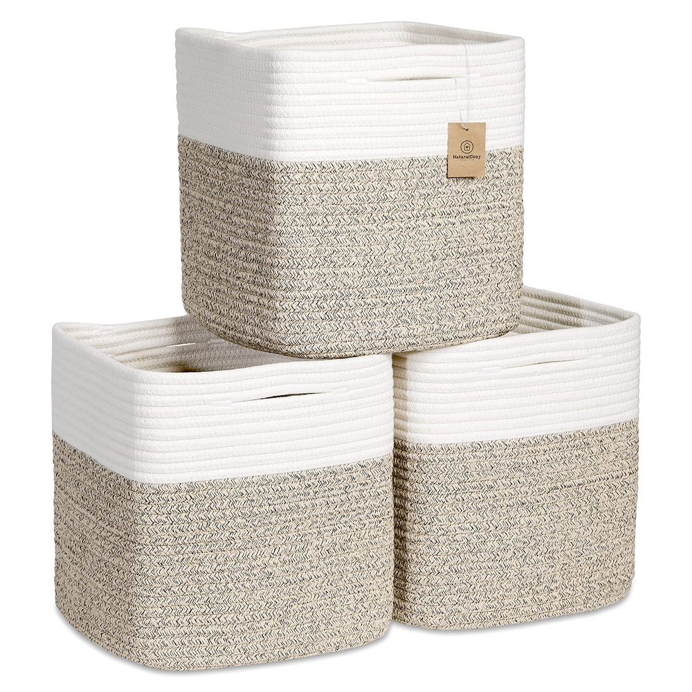 NaturalCozy storage cubes folded-basket demonstrates easy shaping for organized toy storage