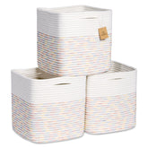 NaturalCozy Storage Cube 11-inch basket folding for easy reshaping on shelves