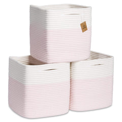 NaturalCozy Storage Cubes folding design keeps shelves neat and organized.