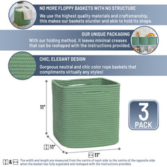 NaturalCozy Storage Cubes 11-inch space advantage highlighting extra storage capacity.