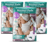 Naturally Nature diaper booster pads 96-pack — close-up showing absorbency