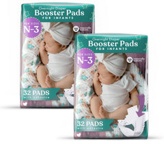 Naturally Nature diaper pad packaging highlights leak protection and easy disposal