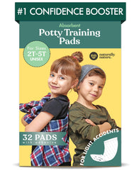 Naturally Nature potty pad discreet design offers privacy during potty training in underwear.
