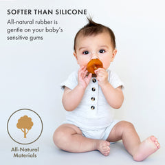 Natursutten pacifier round-shield design supports breathing with nose clearance