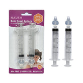 NAUSH nasal aspirator for babies with two syringes offering gentle relief.