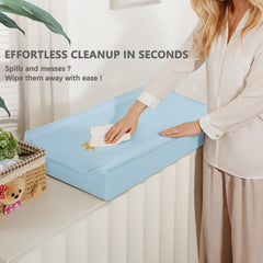 Navari changing pad cover wipe-clean surface provides fast mess cleanup during diaper changes