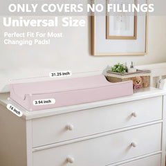 Navari vegan leather changing pad cover featuring wipe-clean surface for quick diaper changes.