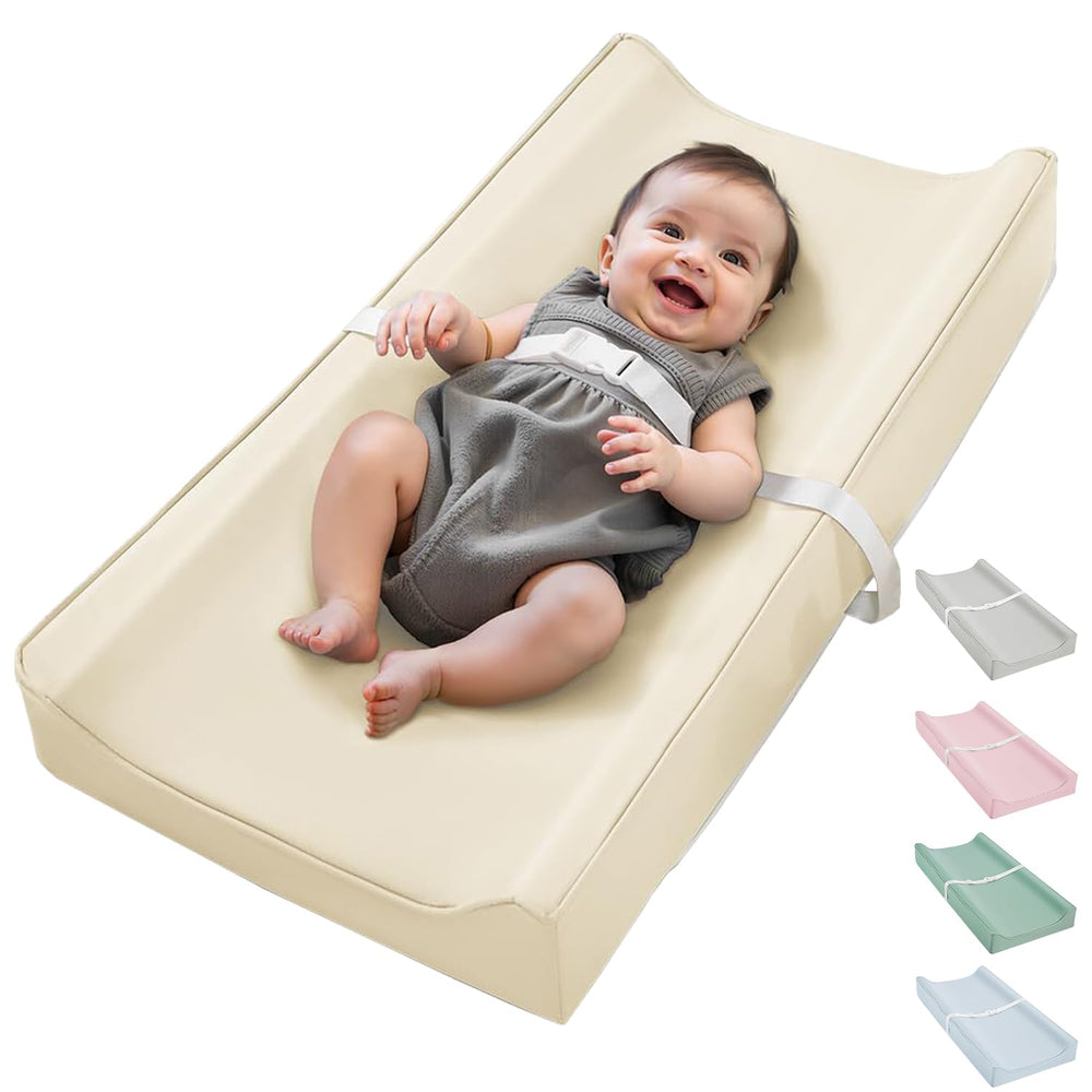 Navari vegan leather waterproof changing pad with wipe-clean surface for quick diaper changes.