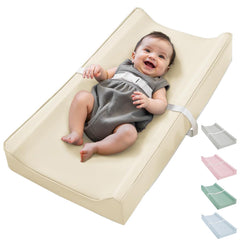 Navari vegan leather waterproof changing pad with wipe-clean surface for quick diaper changes.
