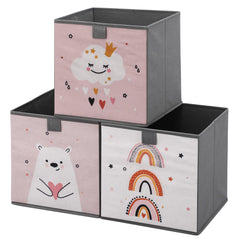 Navaris Kids Storage Cubes foldable design enables easy toy organization.