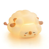 NAVAZAR cute sheep night light top view shows easy touch control and cozy glow.