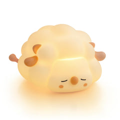 NAVAZAR cute sheep night light top view shows easy touch control and cozy glow.