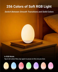 NAWIQI Egg Night Light features stepless dimming for precise brightness control.