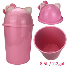 NBHUZEHUA nursery trash can adds cute pink touch to baby room.