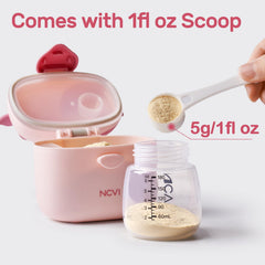 NCVI Baby Formula Dispenser multiple compartments, organized storage for powder and scoops.