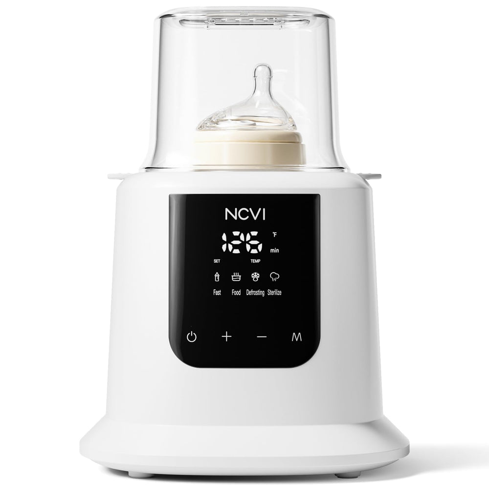 NCVI Baby Milk Warmer front view showing compact design for bedside convenience