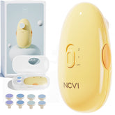 NCVI baby nail trimmer electric with yellow case enables portable on-the-go grooming.