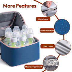 NCVI bag with adjustable strap can be worn as backpack or shoulder bag.