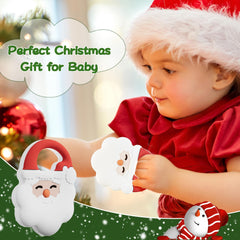 NCVI Christmas Teether back texture highlights raised particles for gentle gum massage