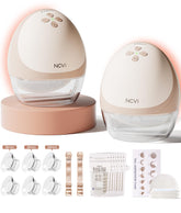NCVI heated hands-free breast pump with 360° warming for soothing comfort during pumping