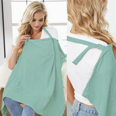 Neblueum nursing cover features soft muslin texture for gentle touch on skin.