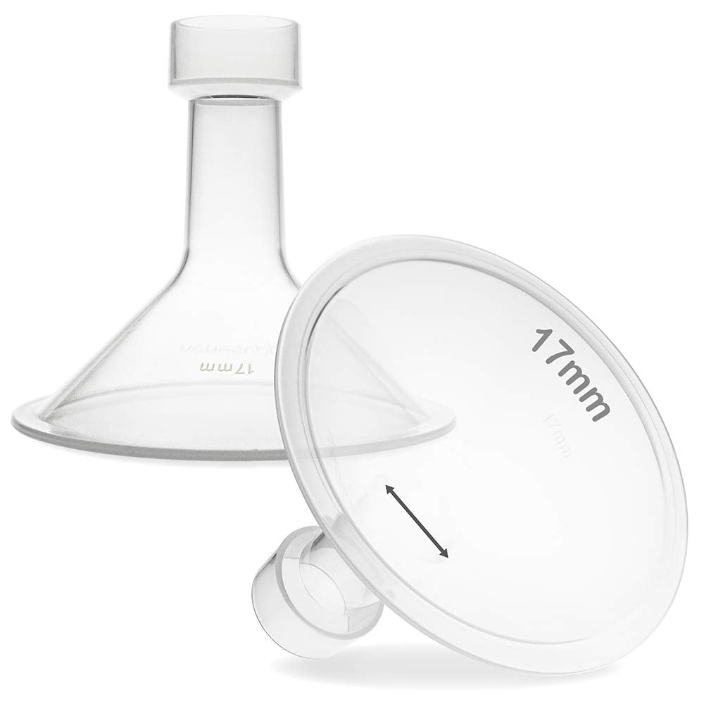 NENESUPPLY 17mm flange with Lansinoh compatibility for comfortable pumping.