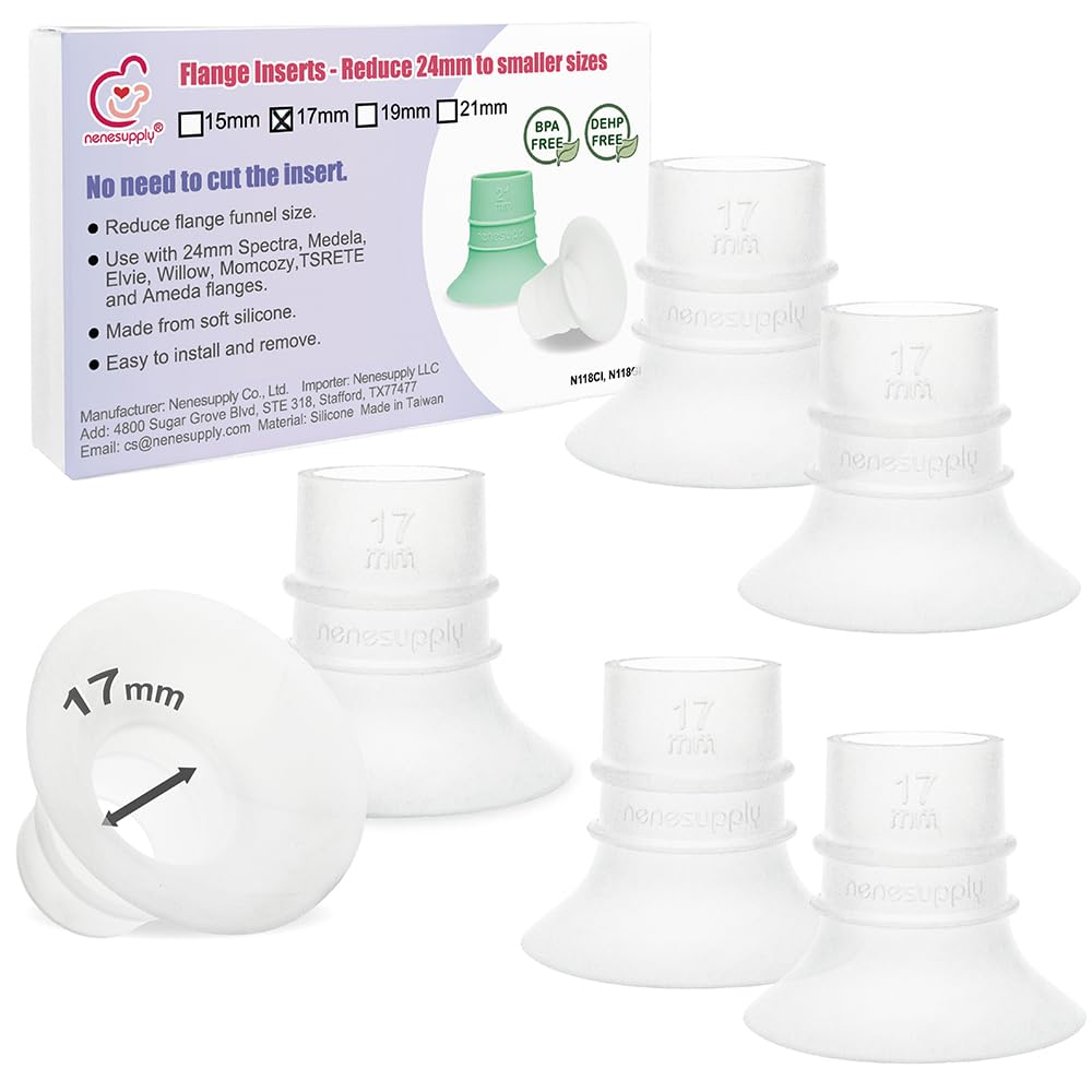 Nenesupply 2nd Gen 17mm flange inserts packaging shows six-pack option for versatile sizing.