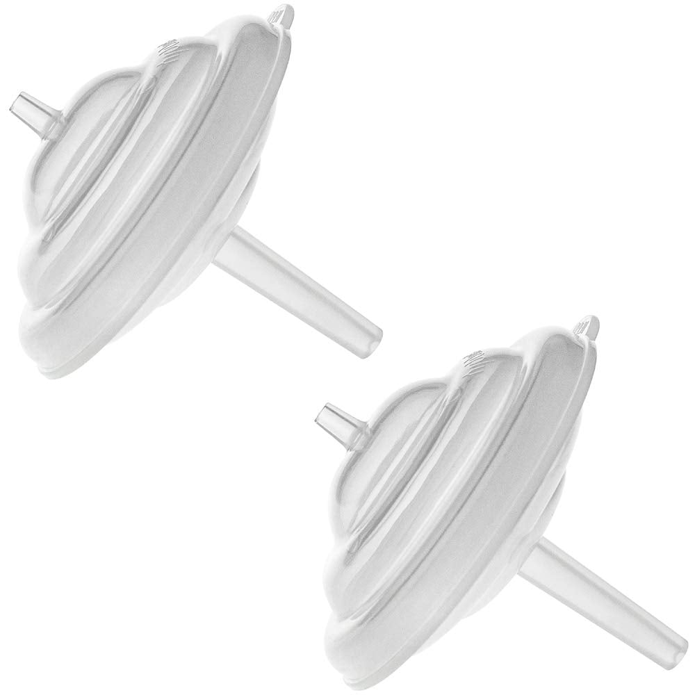 Nenesupply long stem backflow protector on a Medela shield offers steady pumping with secure fit.
