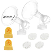 Nenesupply pump parts 24mm flange set for Medela compatibility and easy replacements