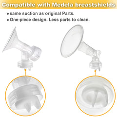 Nenesupply secure-fit valves attached to breast shields prevent valve detachment during pumping
