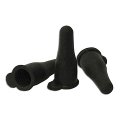 Neogen 7005 three-pack black gum rubber lamb nipple close-up showing soft, pliable tip for easy feeding setups