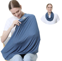 NeoTech Care nursing cover blue fabric closeup showing soft breathable privacy-friendly material.