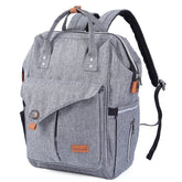 NeoTech Care diaper bag backpack gray open for easy access during diaper changes