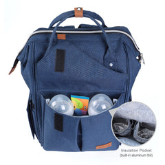 NeoTech Care diaper bag blue tissue box pocket holder for mess-free quick cleanup.