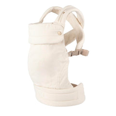 Nest Blanche baby carrier front view in off-white for hands-free everyday use